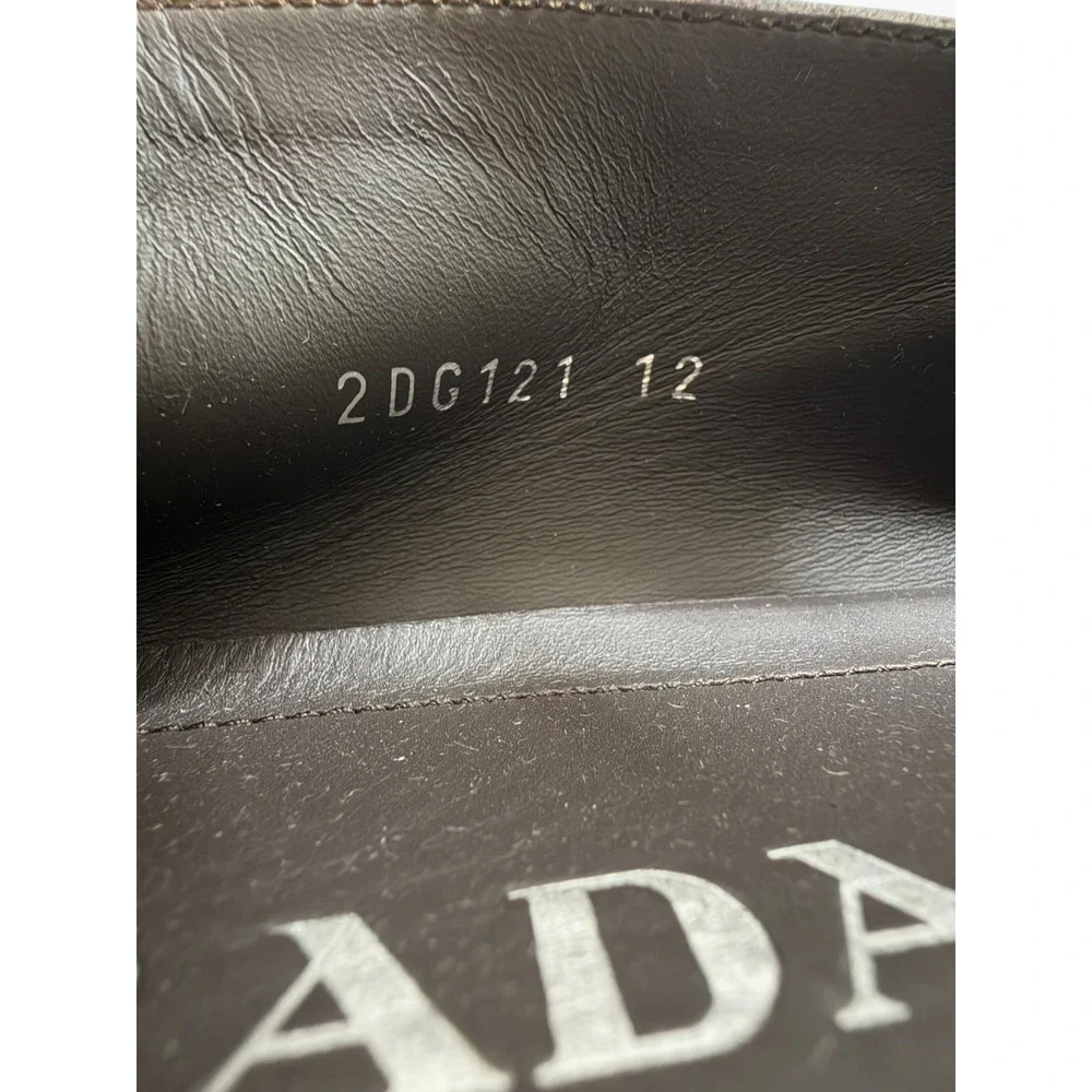 NEW Prada Men's Logo Slip-on Suede Loafers in Brown $950 - Prada Size 12 / US 13 - Picture 14 of 16